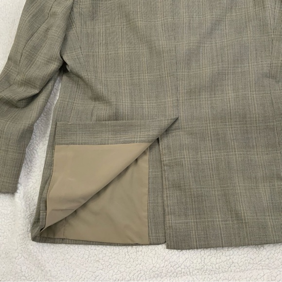 Lauren Ralph Lauren Blazer Sport Coat Jacket 42R 100% Wool Brown Tan Houndstooth - Picture 9 of 15